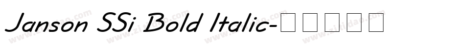 Janson SSi Bold Italic字体转换